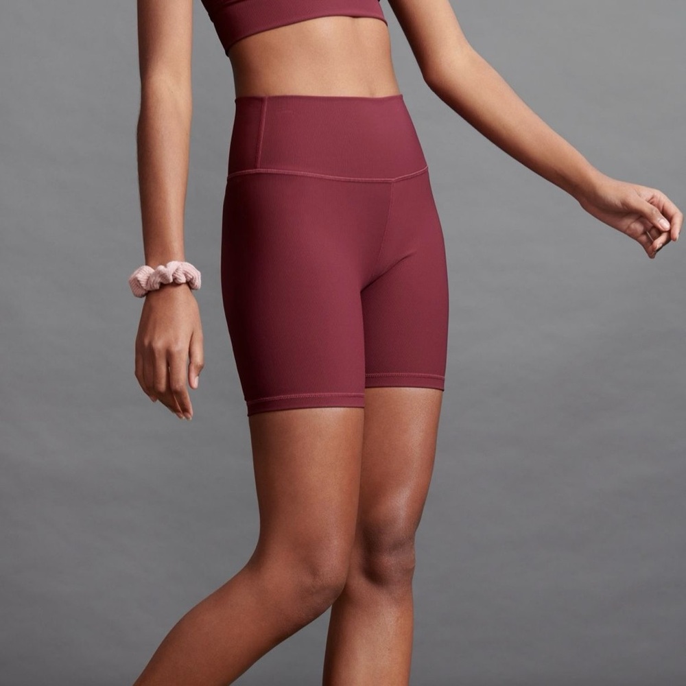 All Fenix Maroon High-Rise Bike Shorts